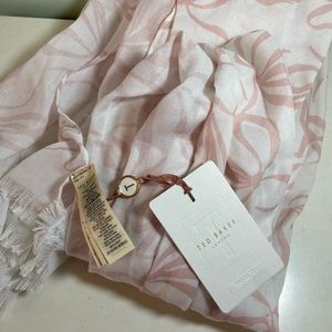 Ted Baker London Morroci - Modernity Wide Pink and White Scarf NWT